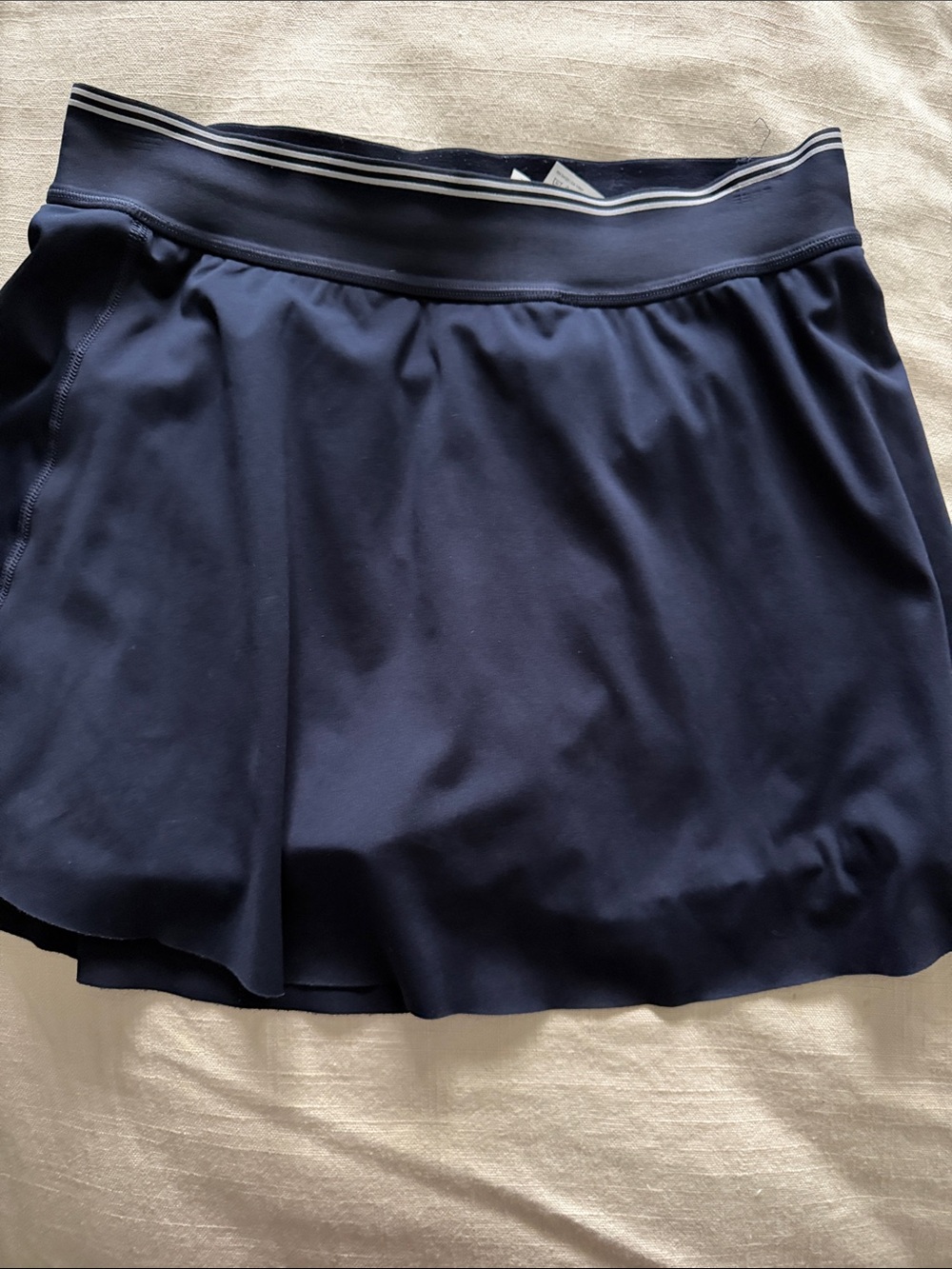 ATHLETA Navy Athletic Skort with Striped Waistband